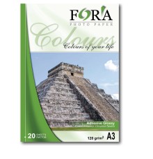Фотобумага FORA самоклеящаяся глянцевая 120 гр А3 20 листов
