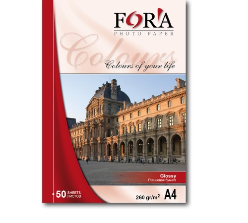 Фотобумага FORA глянцевая 260 гр А4 50 листов | Артикул: FR-G260450