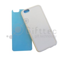 IPhone 6/6S - Белый силиконовый чехол (вставка под сублимацию)