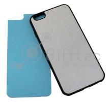 IPhone 6/6S PLUS - Черный чехол пластиковый (вставка под сублимацию)