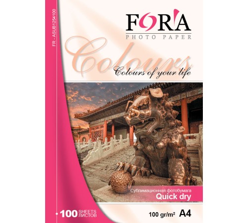 Фотобумага сублимационная FORA Quick dry 100гр A4 100 листов Фотобумага сублимационная FORA Quick dry 100гр A4 100 листов