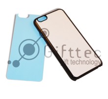 IPhone 6/6S - Черный чехол пластиковый (вставка под сублимацию)