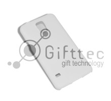 Samsung S5 - Белый чехол глянцевый пластик (для 3D - сублимации)