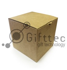 Коробка для кружки БУРАЯ 10х10х10см