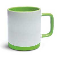 Кружка с силиконовым основанием СВЕТЛО-ЗЕЛЁНАЯ для сублимации