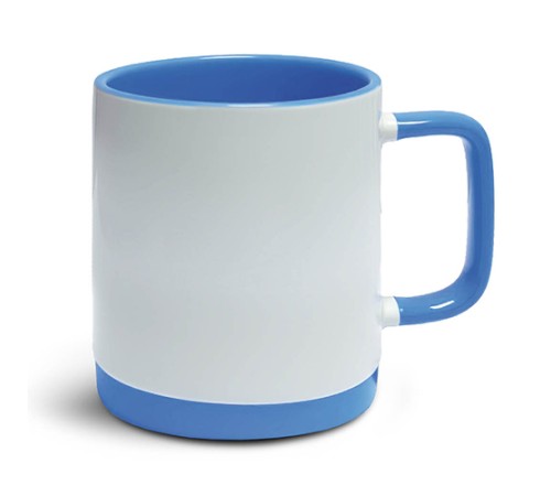 Кружка с силиконовым основанием СВЕТЛО-СИНЯЯ для сублимации