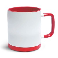 Кружка с силиконовым основанием КРАСНАЯ для сублимации