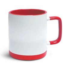 Кружка с силиконовым основанием КРАСНАЯ для сублимации