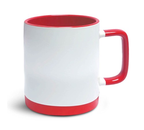 Кружка с силиконовым основанием КРАСНАЯ для сублимации