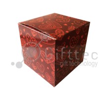 Коробка подарочная для кружки без окна "Сердечки"