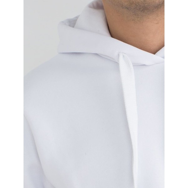 Толстовка БЕЛАЯ с капюшоном, футер петлевой 300 гр., р.54-188 (2XL) для сублимации | Артикул: 11775