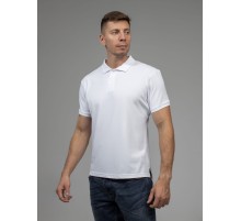 Рубашка-поло белая Comfort (FutbiTex), синтетика/хлопок (имитация хлопка) р.52 (XL) для сублимации