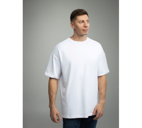 Футболка оверсайз белая (Futbitex) р.54-56 (XL) для сублимации Футболка оверсайз белая (Futbitex) р.54-56 (XL) для сублимации