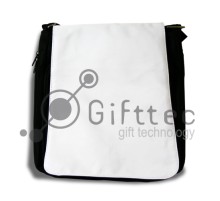 Сумка со сменным отворотом под сублимацию ЧЁРНАЯ, средняя 370х270мм