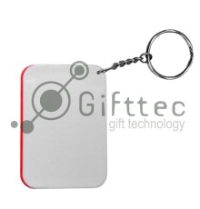 Брелок для ключей пластиковый Прямоугольник КРАСНЫЙ 48х68мм для сублимации