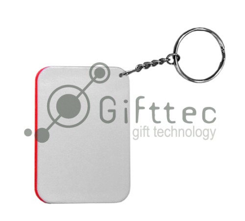Брелок для ключей пластиковый Прямоугольник КРАСНЫЙ 48х68мм для сублимации | Артикул: 10455
