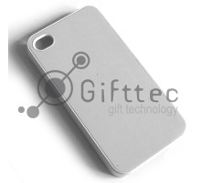 IPhone 4/4S - Белый чехол пластиковый (вставка под сублимацию)