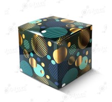 Коробка подарочная для кружки без окна "Синие шары"