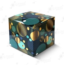 Коробка подарочная для кружки без окна "Синие шары"