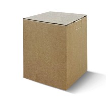 Коробка для кружки самосборная под ложемент БУРАЯ 11х10х14,5см