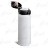 Термос стальной БЕЛЫЙ с черной крышкой для питья, 500мл для сублимации