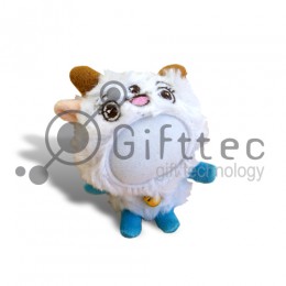 3D Игрушка Овца ГОЛУБЫЕ ножки (размер 12 см) запечатка 5х5см / 2-PD64