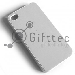 IPhone 4/4S - Белый чехол пластиковый (вставка под сублимацию)