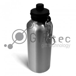 Фляжка алюминиевая с крышкой для питья СЕРЕБРО, 600мл для сублимации