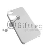 IPhone 4/4S - Белый чехол глянцевый пластик (для 3D - сублимации)