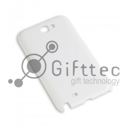 Samsung Note 2 n7100 - Белый чехол глянцевый пластик (для 3D - сублимации)