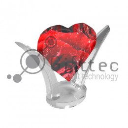 Фотокристалл УФ XP0O4 - Сердце в дугах 110х120х65мм